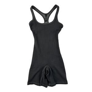 Kimono Intimates - Racerback Playsuit Onesie in Black